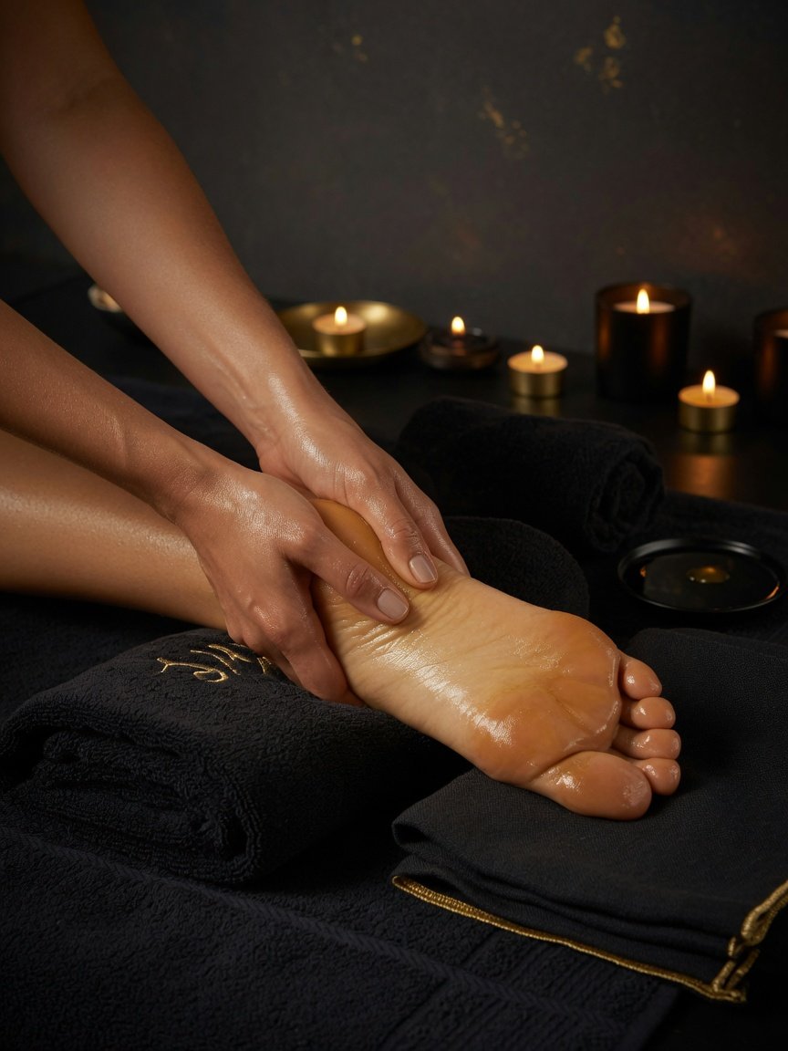 Relaxing foot massage at Sarah Nails & Spa